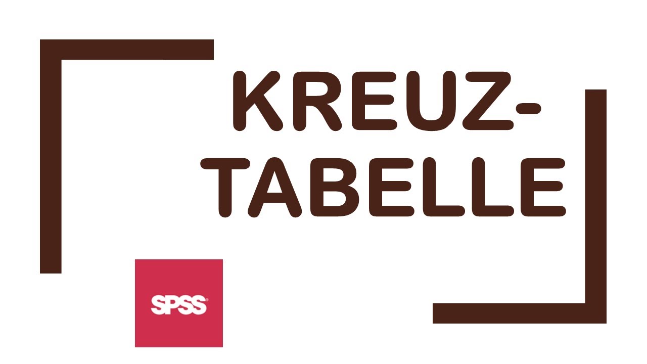 SPSS: Kreuztabellen erstellen
