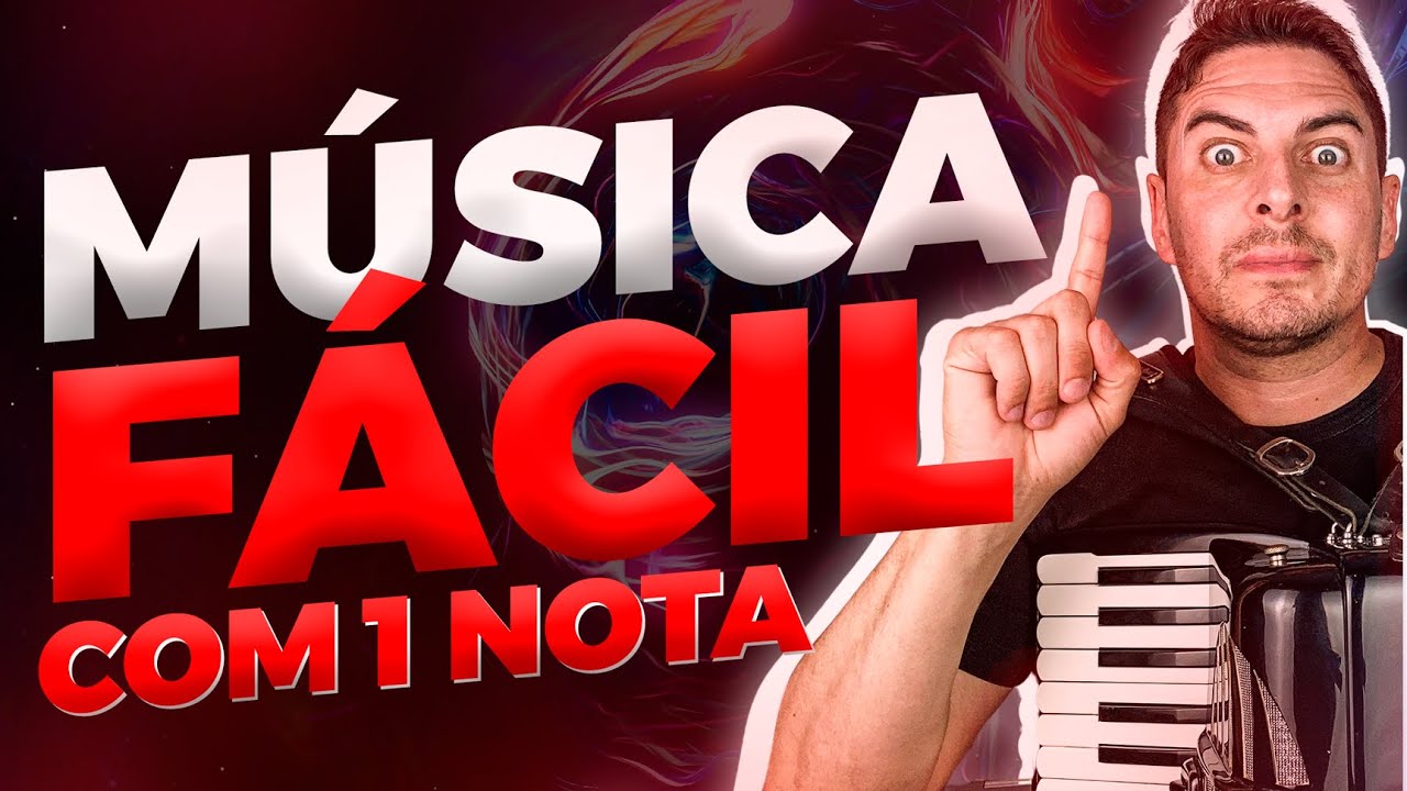Primeira MÚSICA Fácil no Acordeon do ZERO - Usando APENAS 1 NOTA!