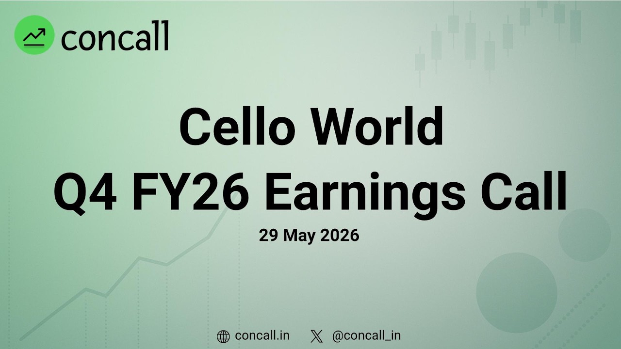 Cello World Q4 FY26 Earnings Conference Call | Concall.in
