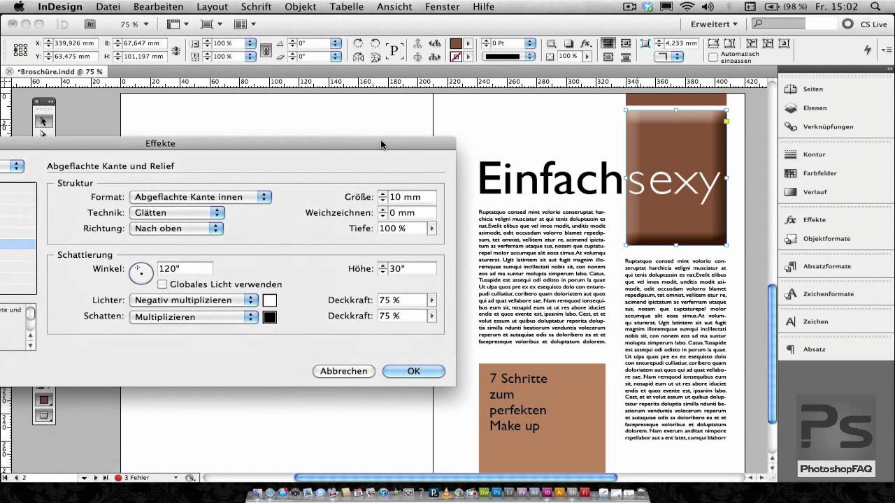 InDesign Grundlagen - Effekte erstellen