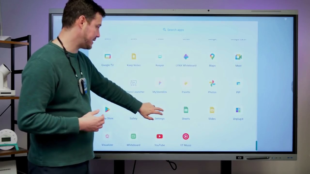 MimioPro G - Settings App in Application Drawer
