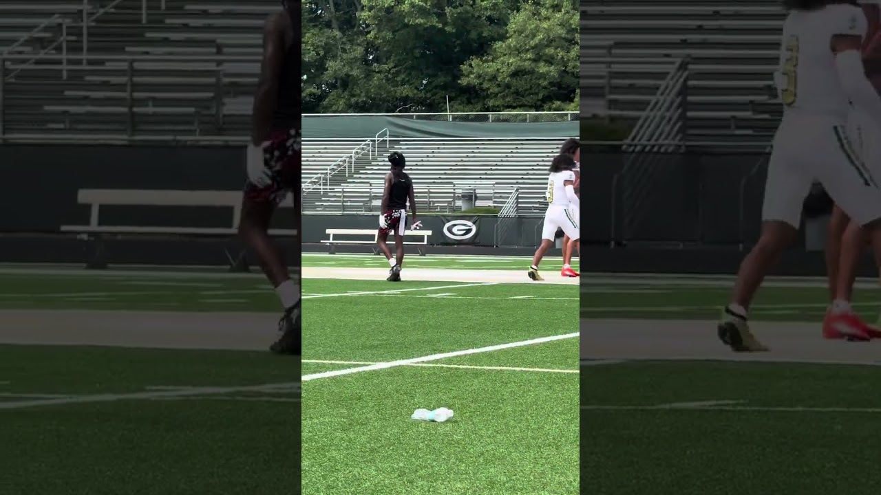 Extra work with Grayson High School safeties coach Trell 