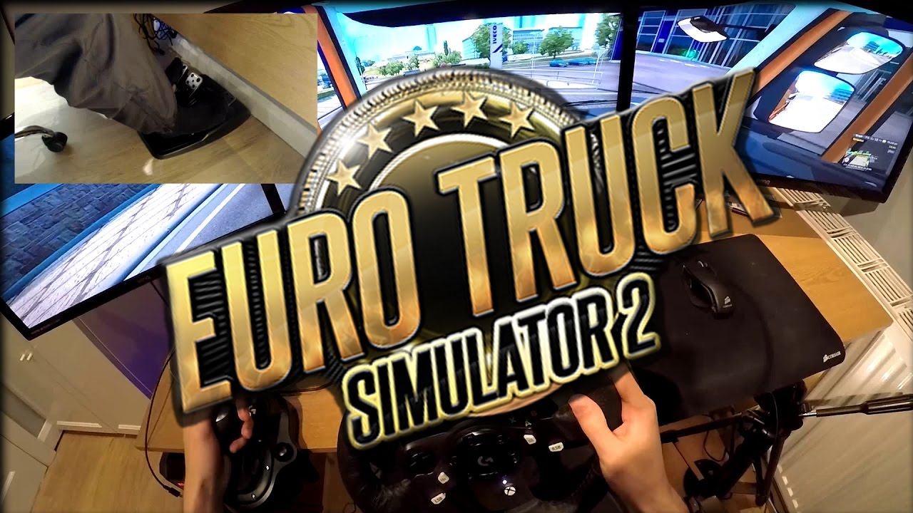 Euro Truck Simulator 2 with Logitech G920 Wheel (feet/wheel cam)