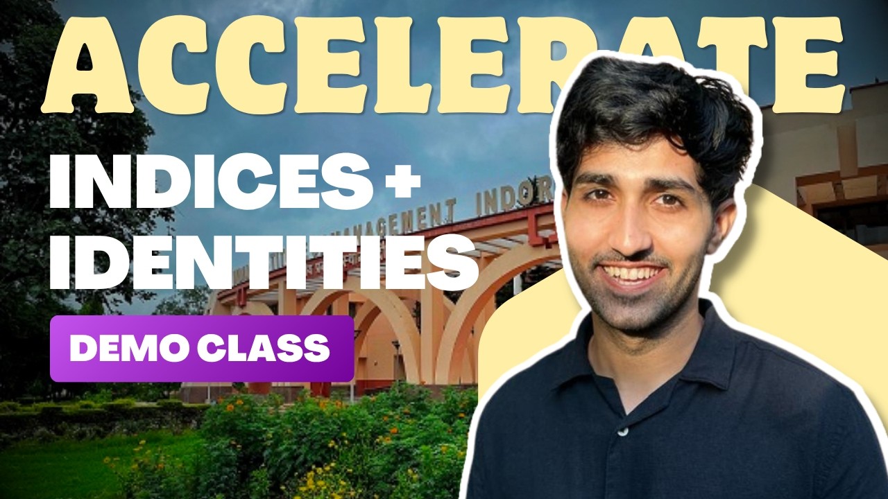 Surds & Indices + Identities (Practice) for IPMAT Indore | Accelerate Batch Demo (Swapnil Sir)