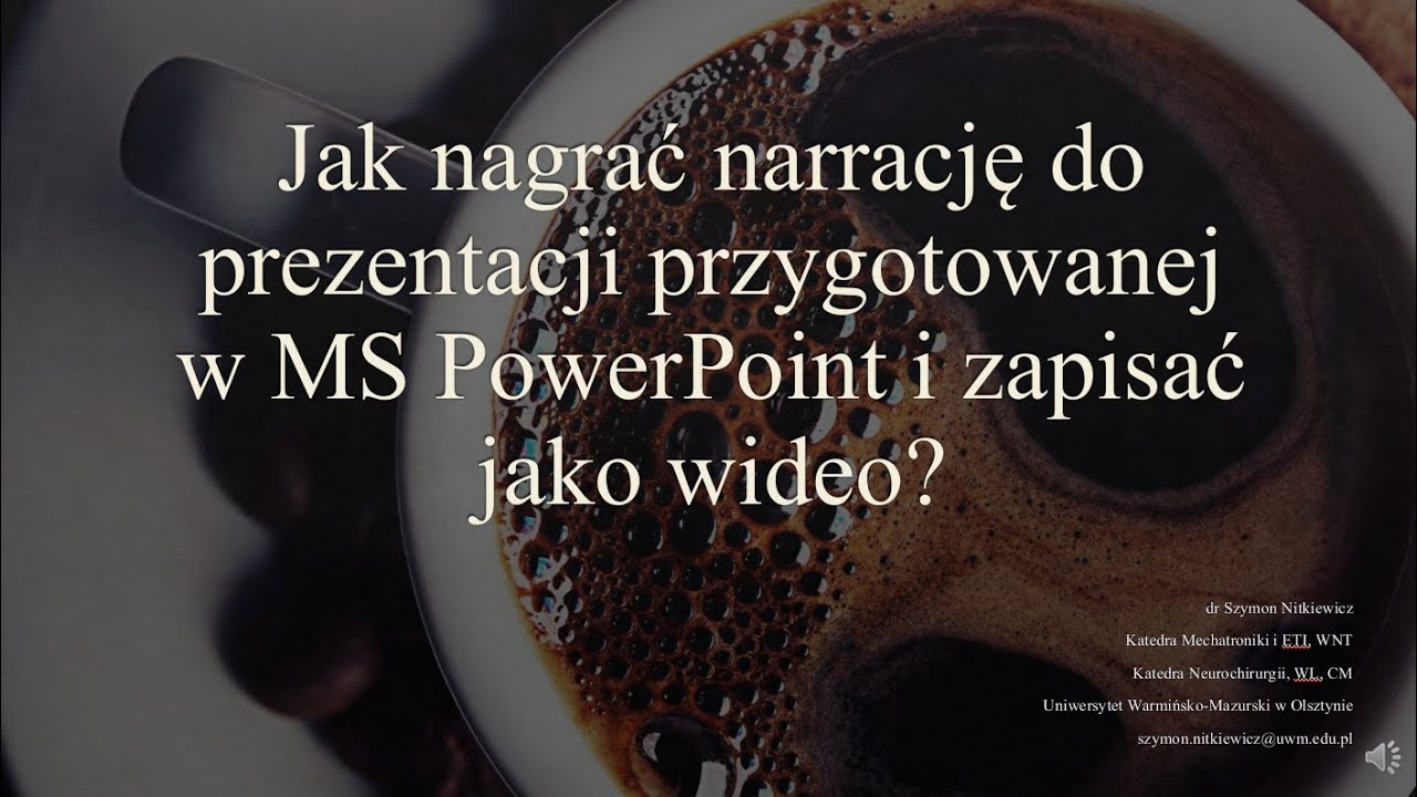 Jak nagrać narrację do prezentacji przygotowanej w MS PowerPoint (wersja Windows)