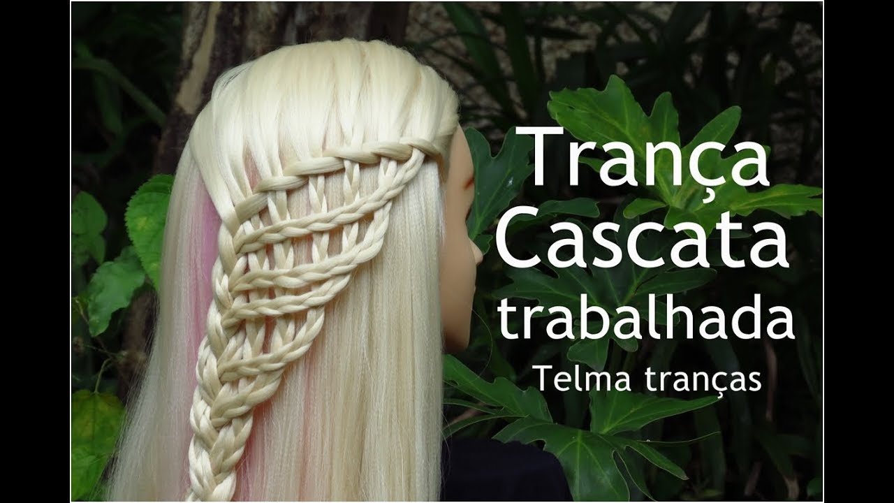 Tutorial de Trança Cascata diferente, trenza cascada diferente - Telma tranças