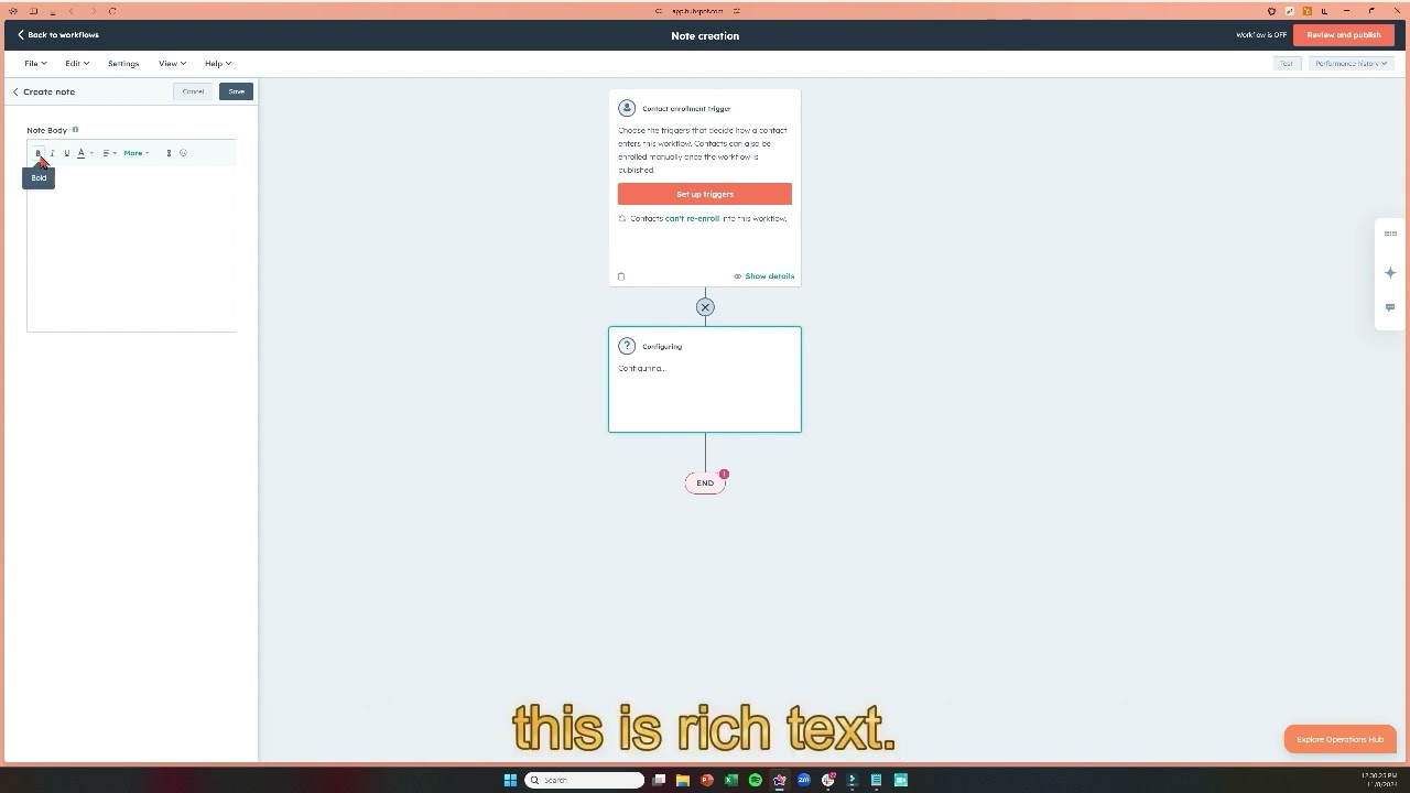How to add notes to CRM records using HubSpot workflows