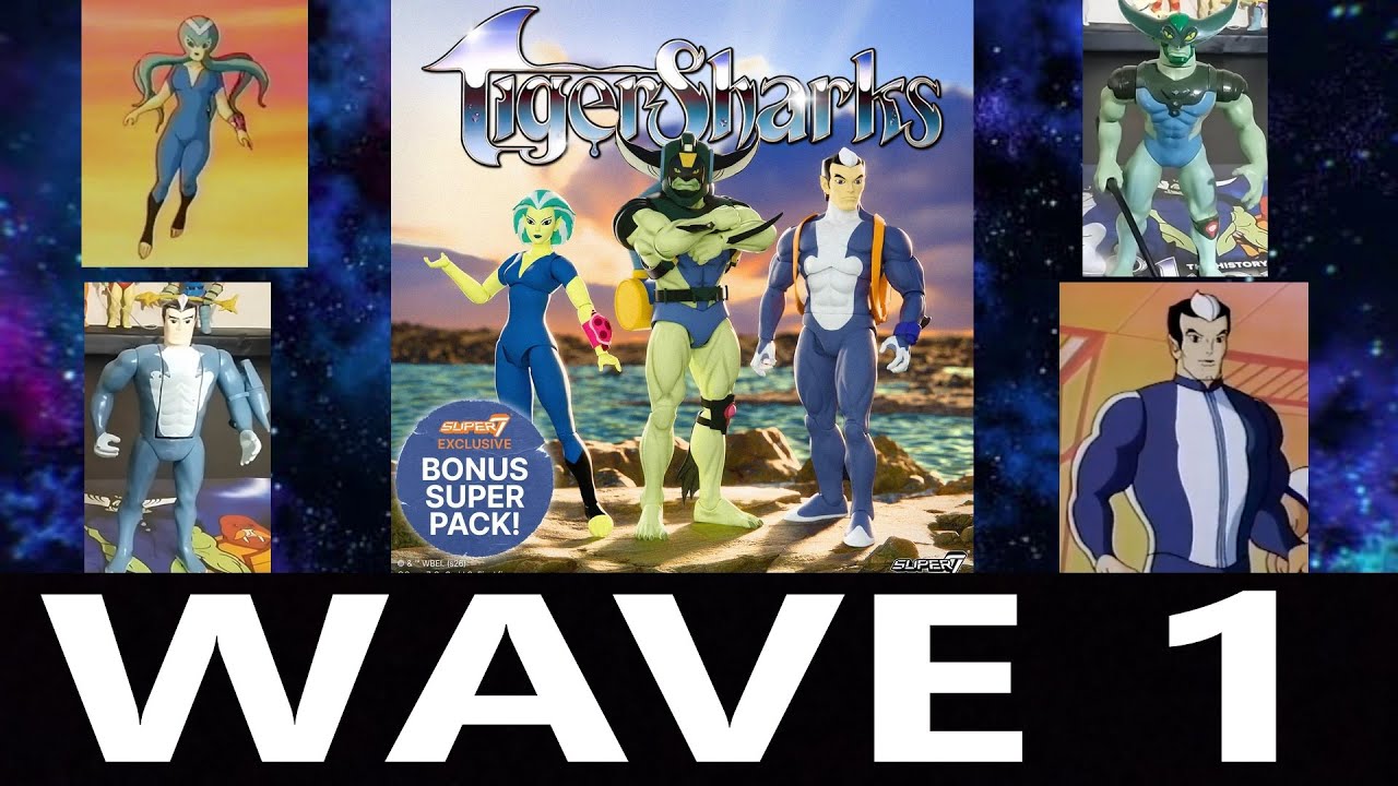 RETRO-WED: SUPER 7 ULTIMATES TIGERSHARKS WAVE 1 INCLUDED MAKO, T-RAY AND OCTAVIA COMPARED TOY TOON