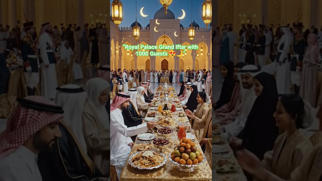 Royal Palace Grand Iftar with 1000 Guests 😍🌙 #RamadanGathering #GrandIftar #Shorts #viral #love