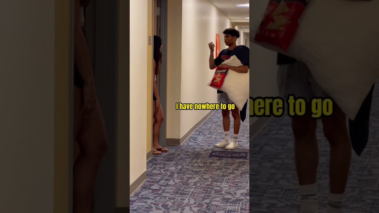ASKING COLLEGE STUDENTS IF I CAN SLEEP OVER!! (Part 16)😳 #shorts
