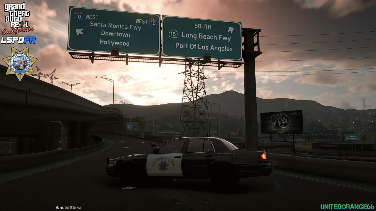 GTA V - LSPDFR 0.4.9🚔 - LA Revo - CHP  - 2011 CVPI Slicktop - Traffic Stop Backup W/ AI Voice  - 4K