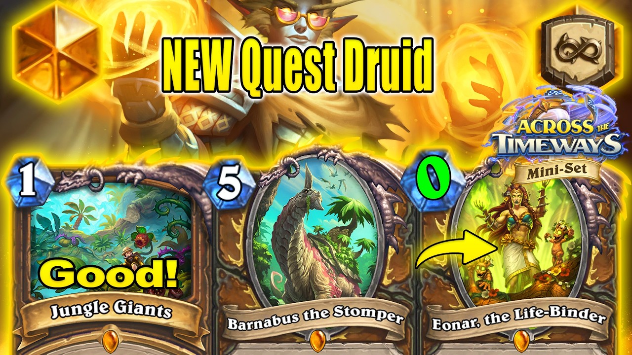 NEW OG Quest Druid Deck That Makes Minions Cost 0 Mana! Across the Timeways Min-Set | Hearthstone