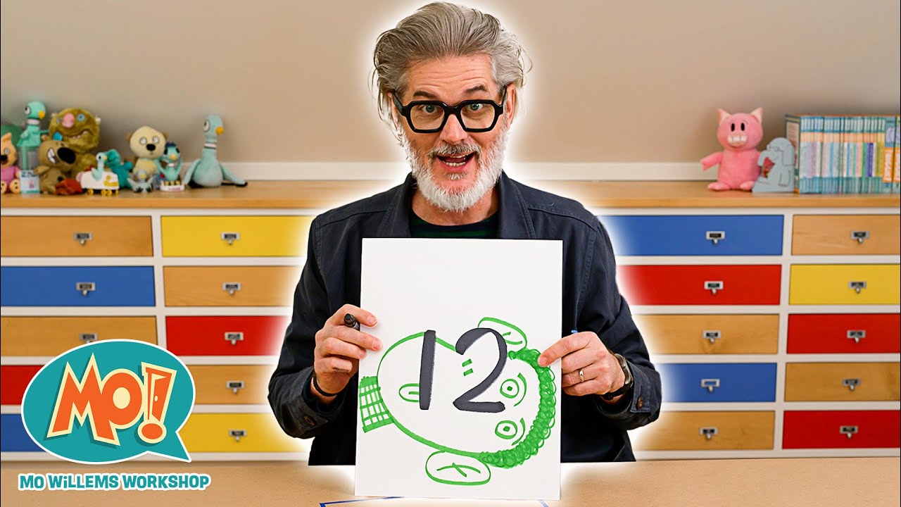 Draw With Mo Willems The Number 12 | Snack Doodles | Mo Willems Workshop