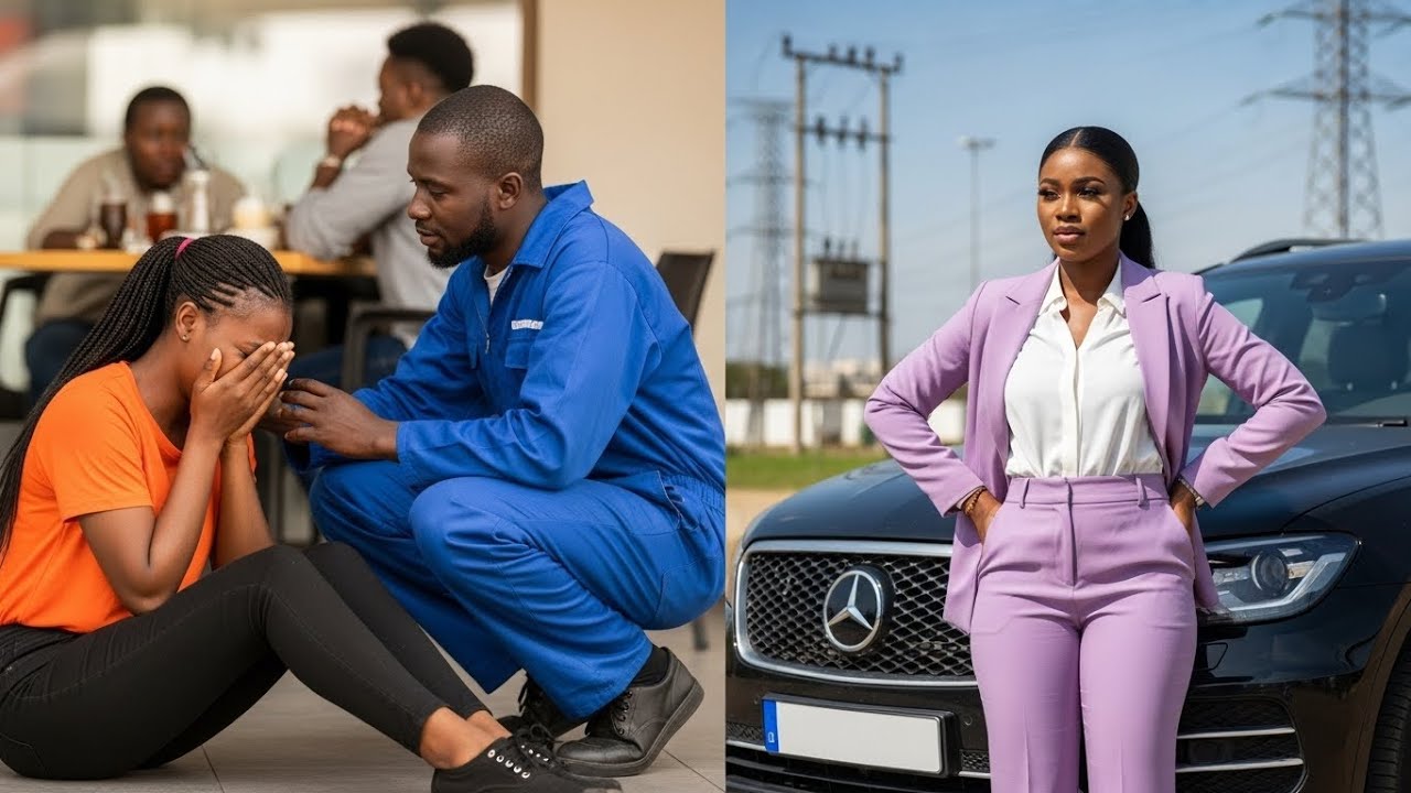 Poor Mechanic Helps Crying Waitress, Then 5 SUVs Pull Up To His Door.. What Happens Next…
