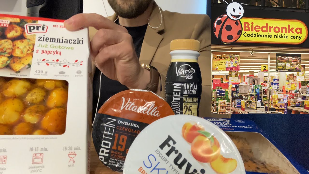 ASMR PL | WIELKI TEST FIT PRODUKTÓW Z BIEDRONKI 💪 | MUKBANG, TASTE TEST | ASMR po polsku