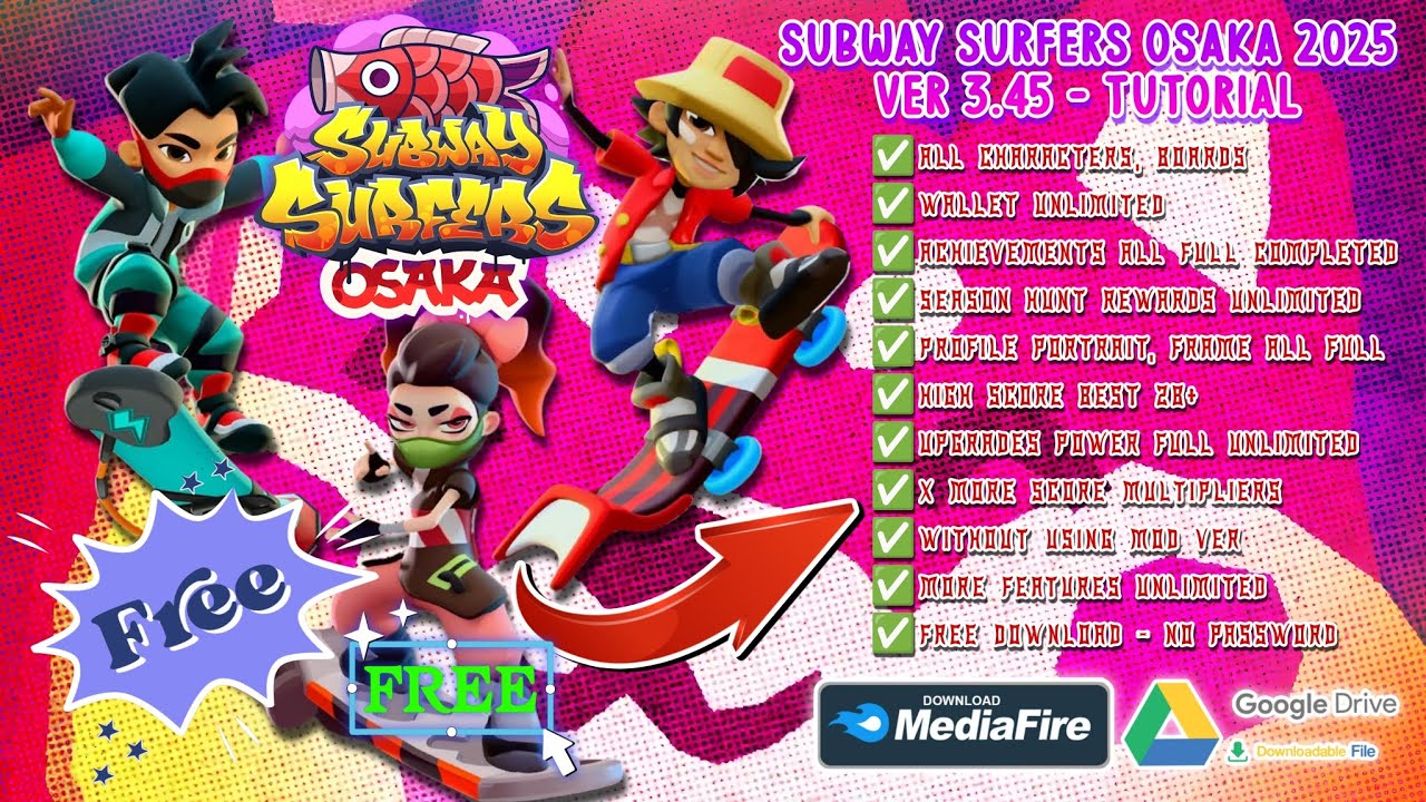 [ ОБУЧЕНИЕ ] Subway Surfers Osaka 2025 Все персонажи, доски,... Больше неограниченно БЕСПЛАТНО!! ...