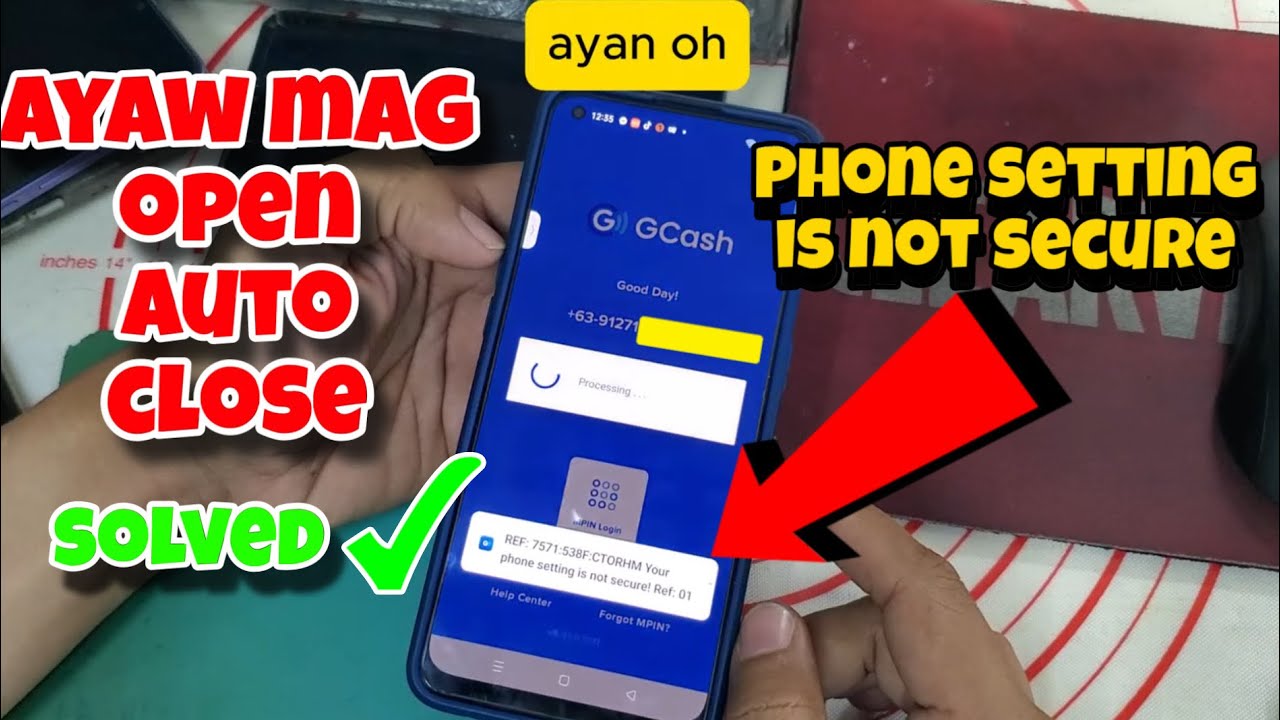 Gcash Phone Setting is not Secure | Gcash Ayaw mag open Solved