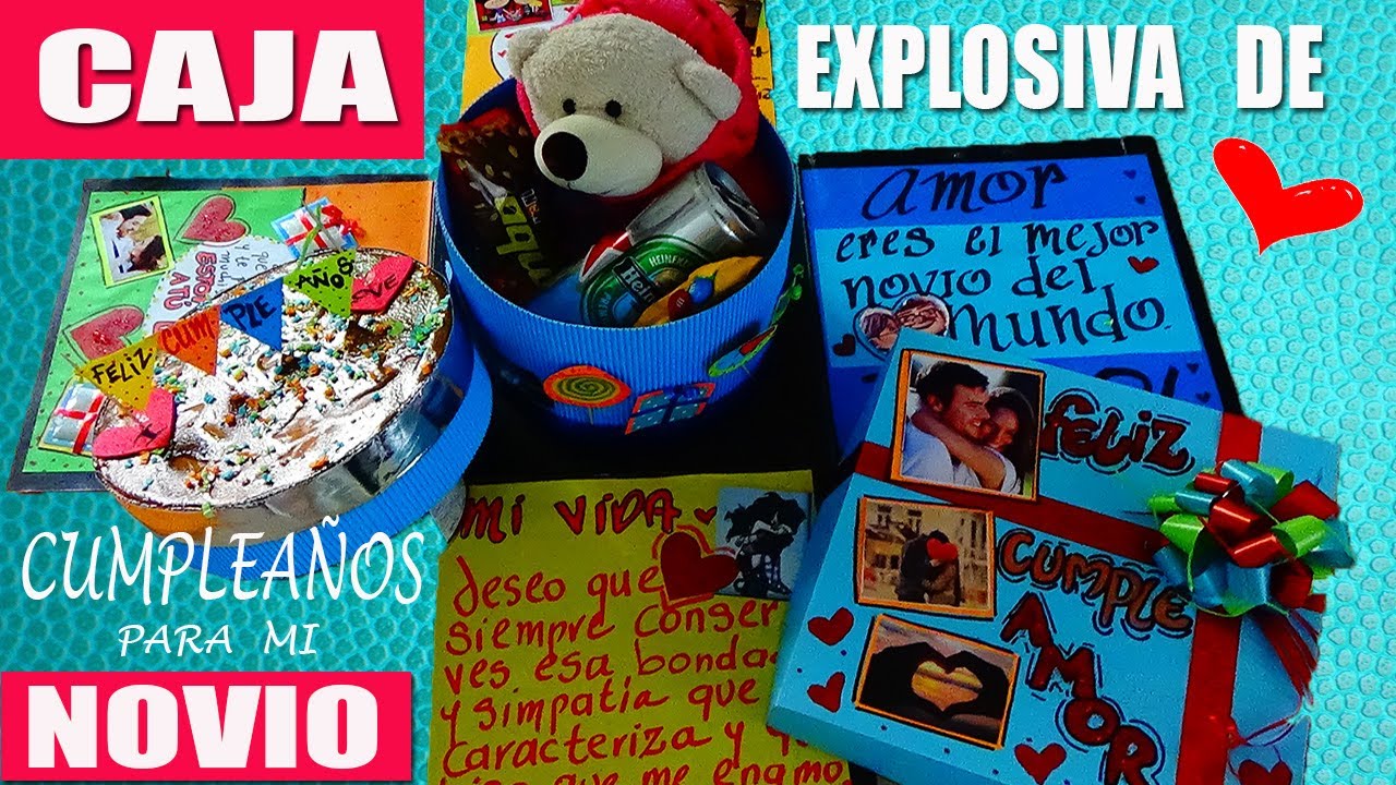 Caja Explosiva de Cumpleaños para  mi Novio/a - Creaciones Betina