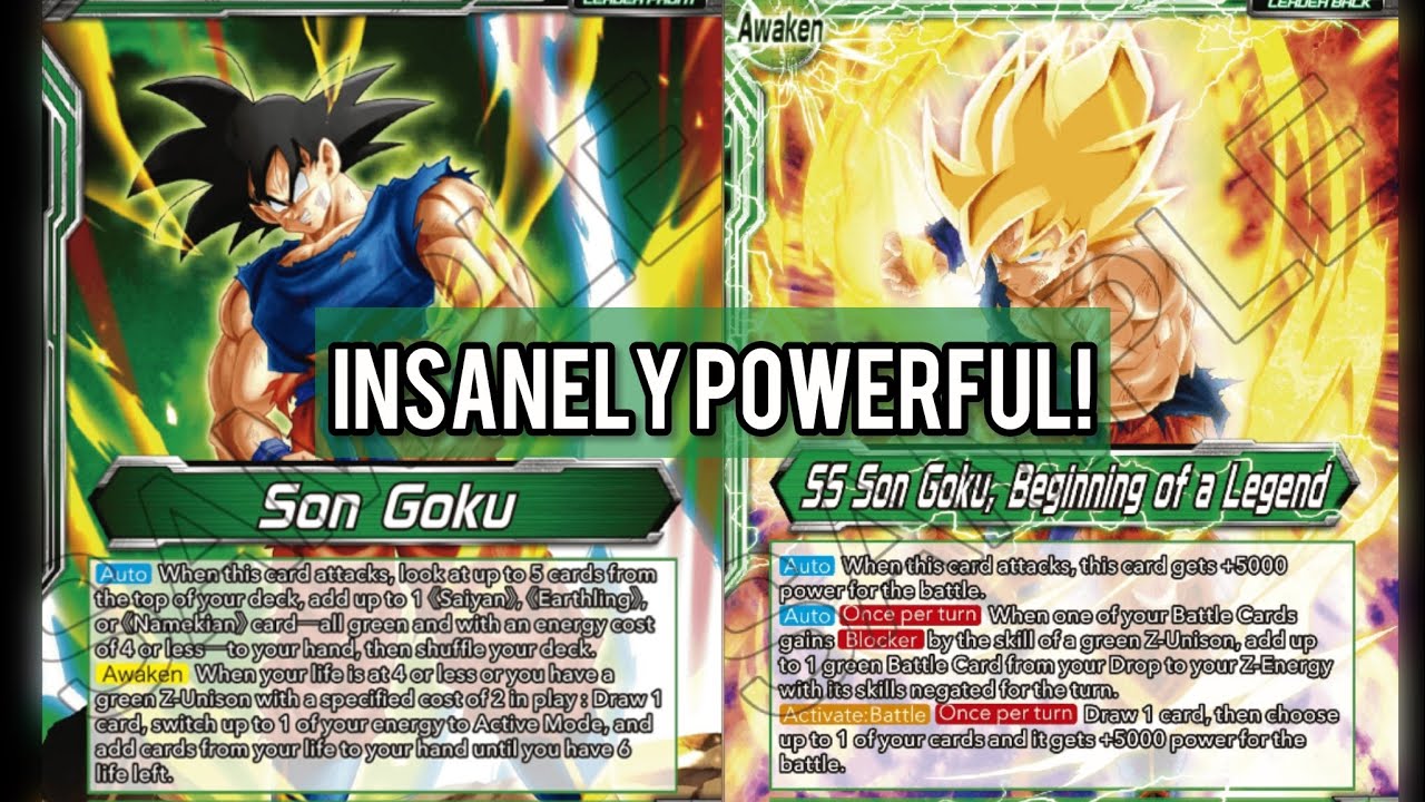 Showcasing the NEW Set 24 Green Goku !! | Dragonball Super Card Game Masters