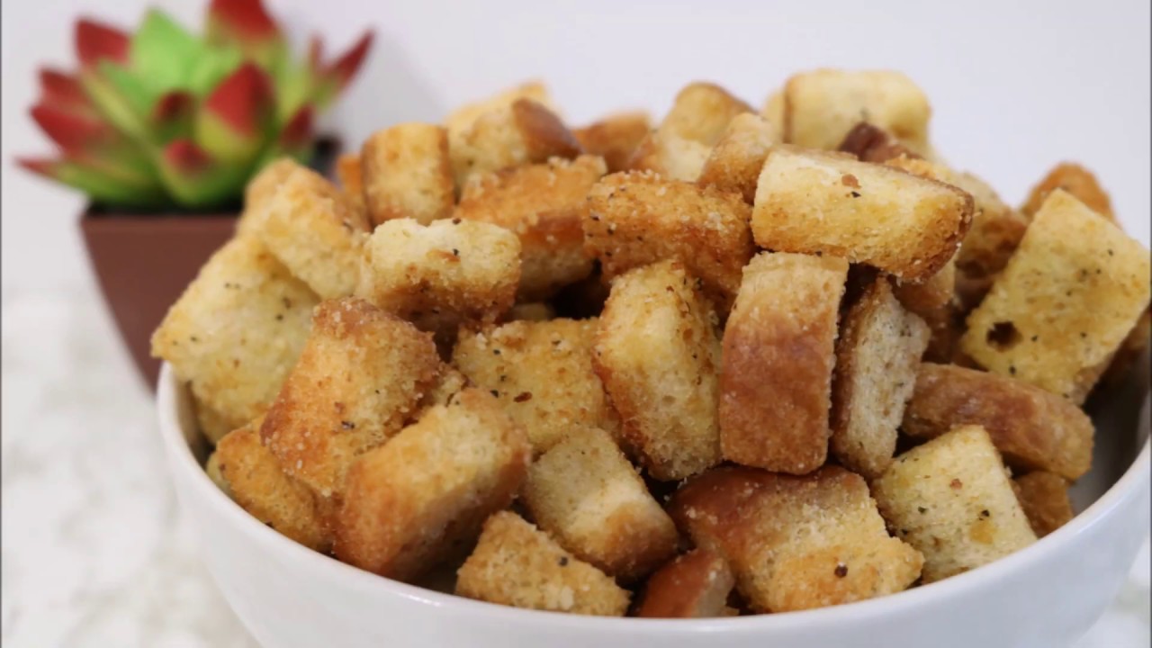 CRUTONES CASEROS FACIL Y RAPIDOS  || COCINA Y MÁS CON ARMIDA