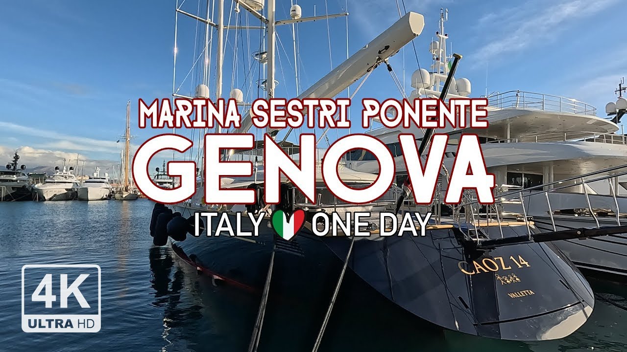 GENOVA MARINA SESTRI PONENTE VIDEO 4K ITALY 🇮🇹 || #travel #music #italy #yahtclub #motivation