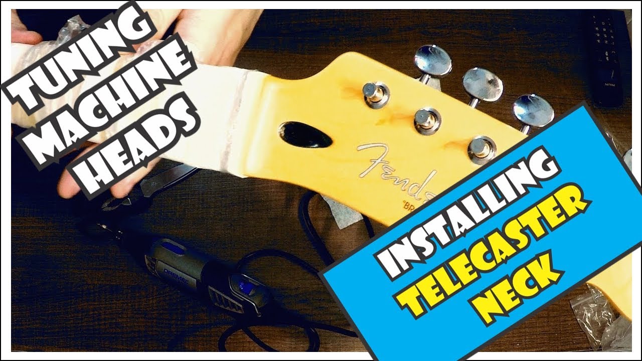 Installing Tuning Machine Heads Into A Replacement Telecaster Neck  | How To Install [9/11]