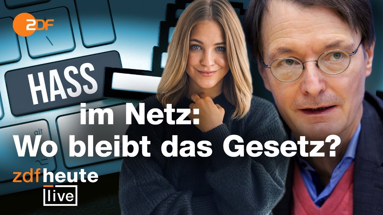 Karl Lauterbach und Diana zur L&ouml;wen: Wo bleibt das Gesetz gegen Hass im Netz? | ZDFheute live