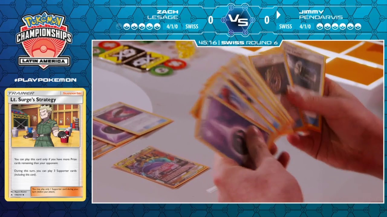 TCG Zach Lesage Vs Jimmy Pendarvis R6 -2020 Pok&eacute;mon Latin America International Championships