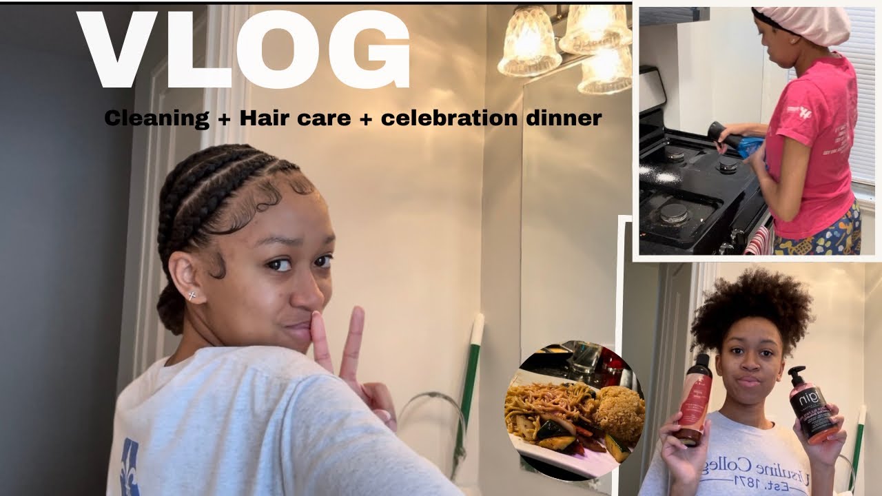 VLOG | Cleaning + Hair care + Celebration dinner + being a mom