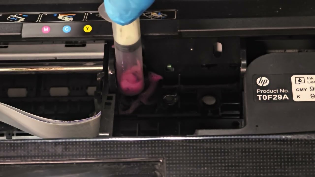 Repair HP officejet pro 6978 printer : yellow, cyan clogged