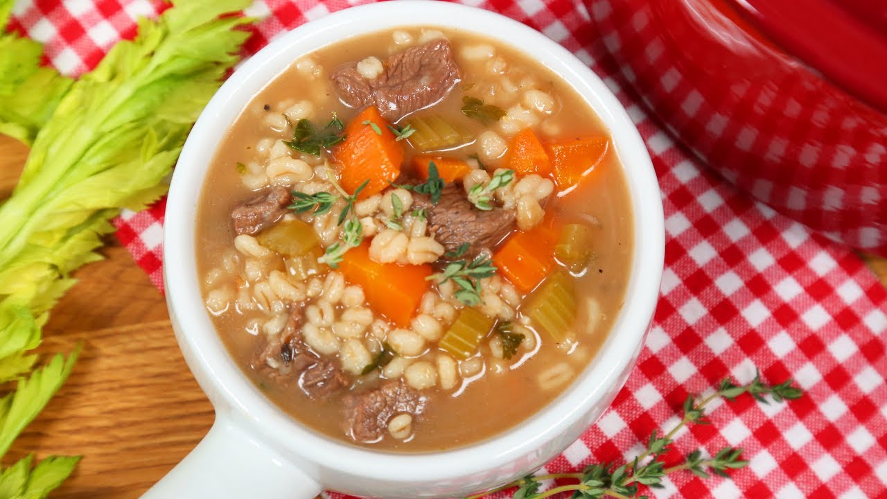 Beef & Barley Soup | #Homemade
