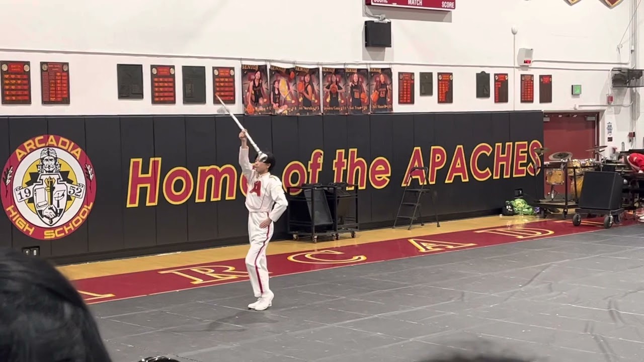 Arcadia High School Band 56th Spaghetti Dinner:  Drum Major L-Pattern Performance by Kaden Cho