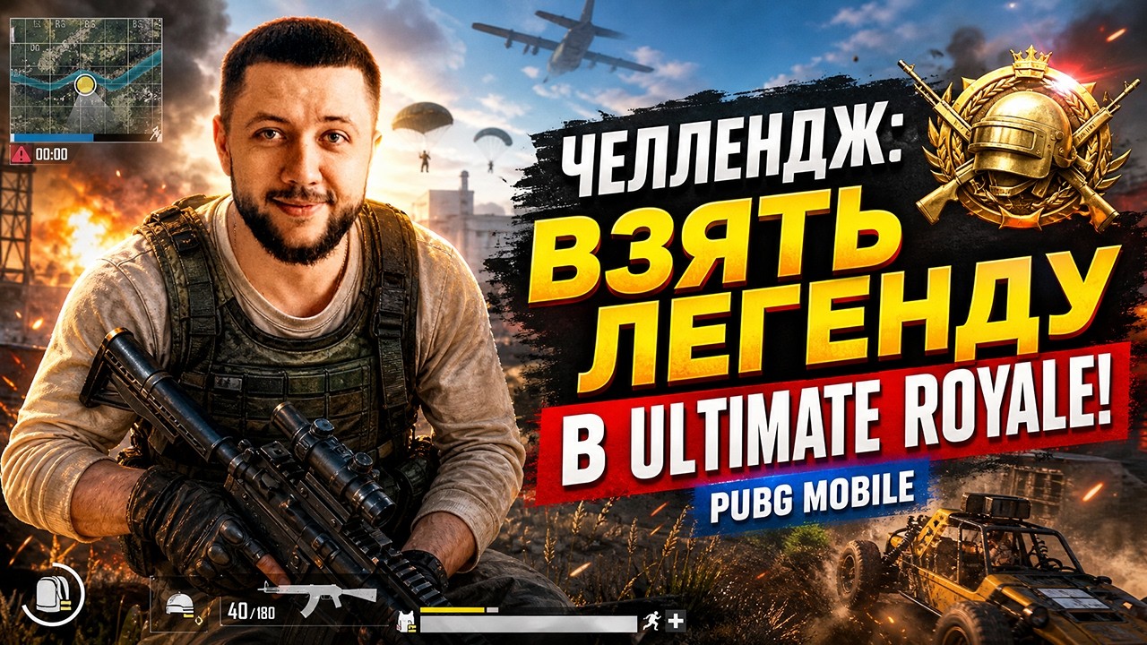 ВЫПОЛНЯЕМ ЧЕЛЛЕНДЖ В PUBG MOBILE - ВЗЯТЬ ЛЕГЕНДУ В ULTIMATE ROYALE | ПУБГ МОБАЙЛ НА ПК