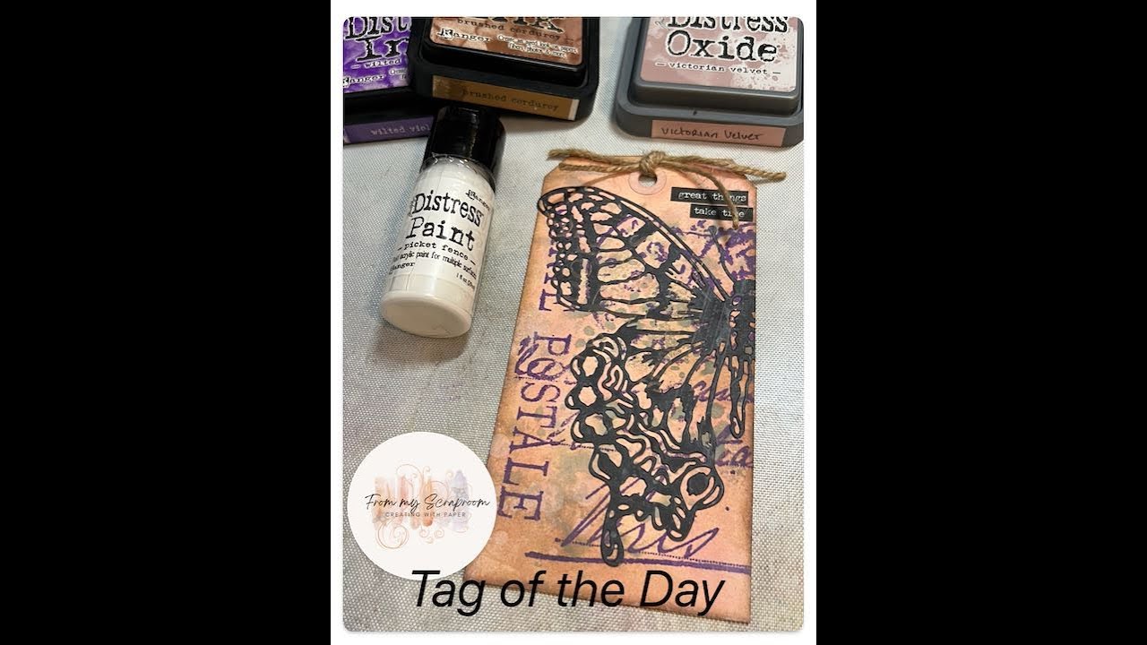 Tag of the Day process video: Perspective Butterfly die  #howto  #timholtz sizzix #paperart