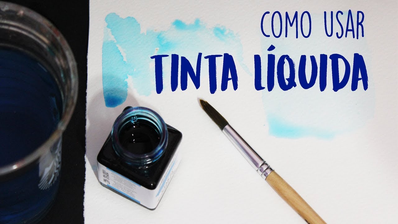 TINTA LÍQUIDA | COMO USAR AQUARELA LÍQUIDA (AQUALINE/ECOLINE) EP#10 | @ANABLUEARTWORK