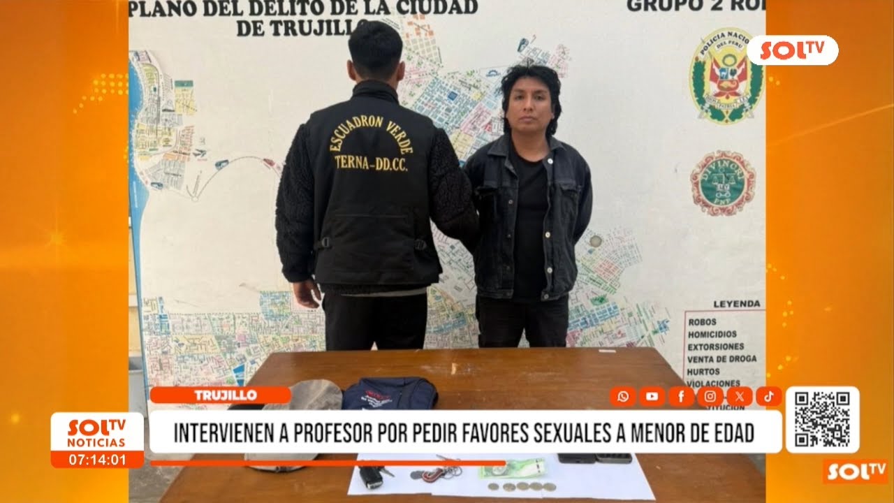 Trujillo: profesor es intervenido en hotel con menor de edad