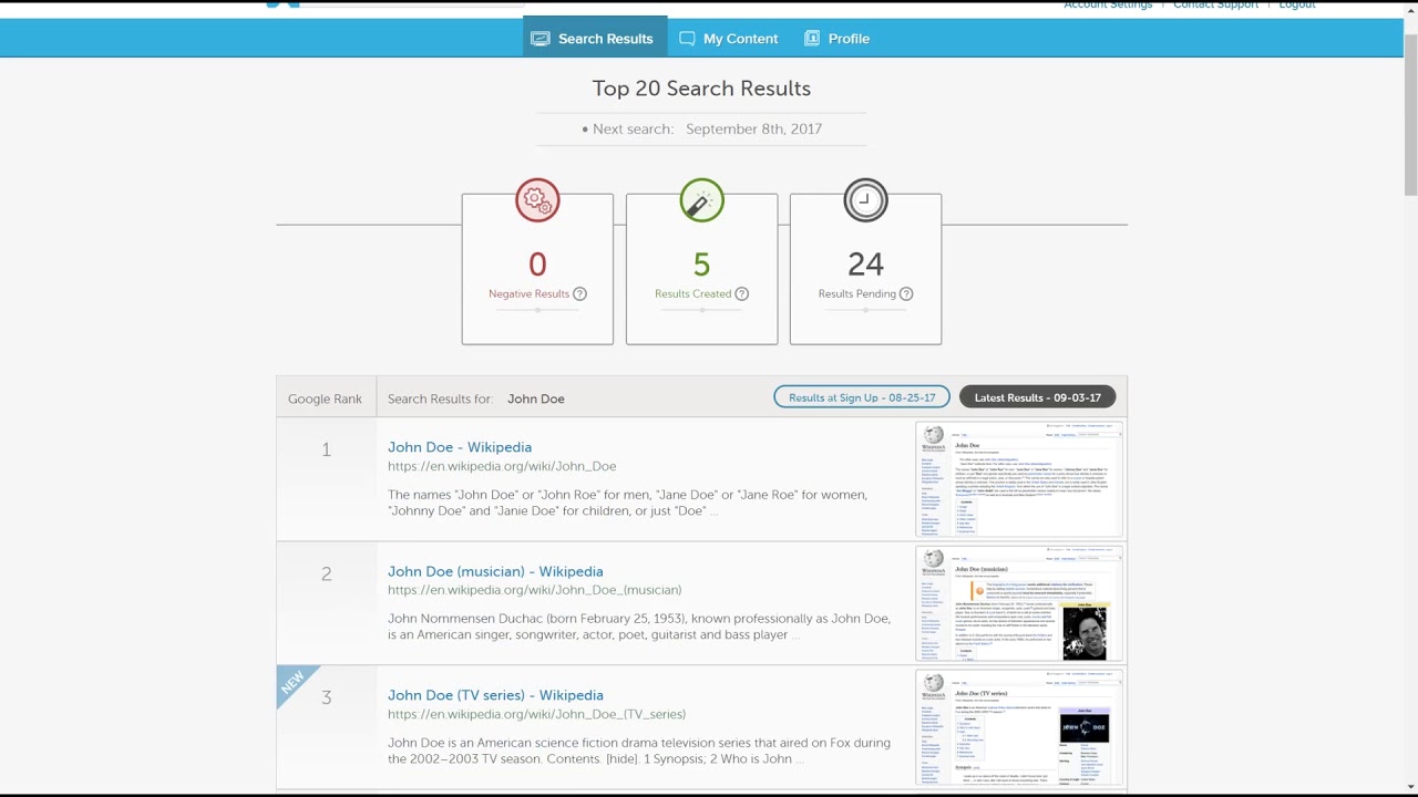 ReputationDefender Client Portal