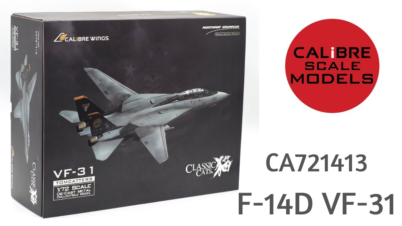 Calibre Wings CA721413 F-14 Tomcat VF-31 Tomcatters Die-Cast Scale Model Aircraft