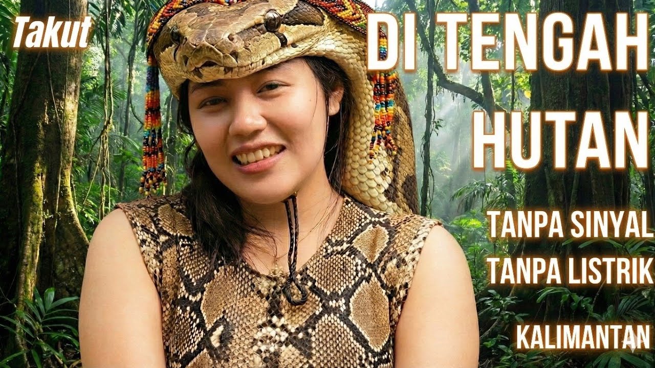 Gadis Dayak dalam Hutan Kalimantan Desa Long Bang