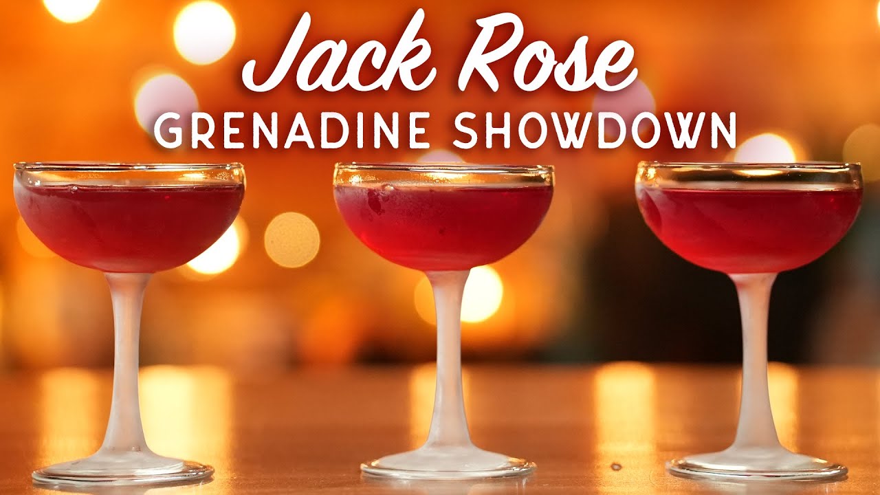 3 Different Grenadines in a Jack Rose Cocktail
