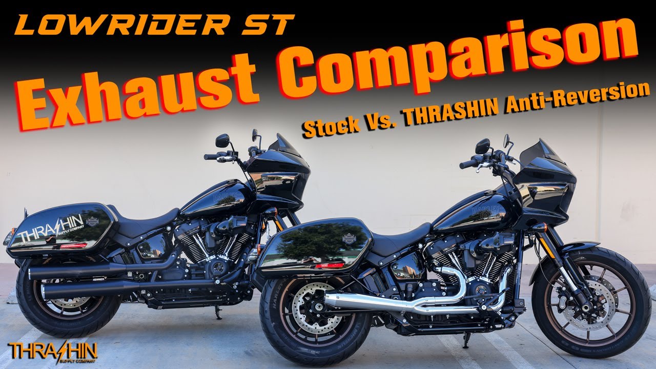 Сравнение выхлопных систем Harley-Davidson Lowrider ST — Thrashin Exhaust