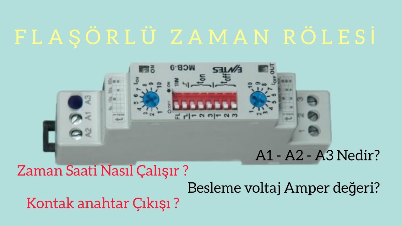 Zaman Saat Rölesi™ | Flaşörlü Mcb-9 | Ayarlanabilir Zaman Süresi | 5sn - 60sn 10dk - 30h | Ac / Dc