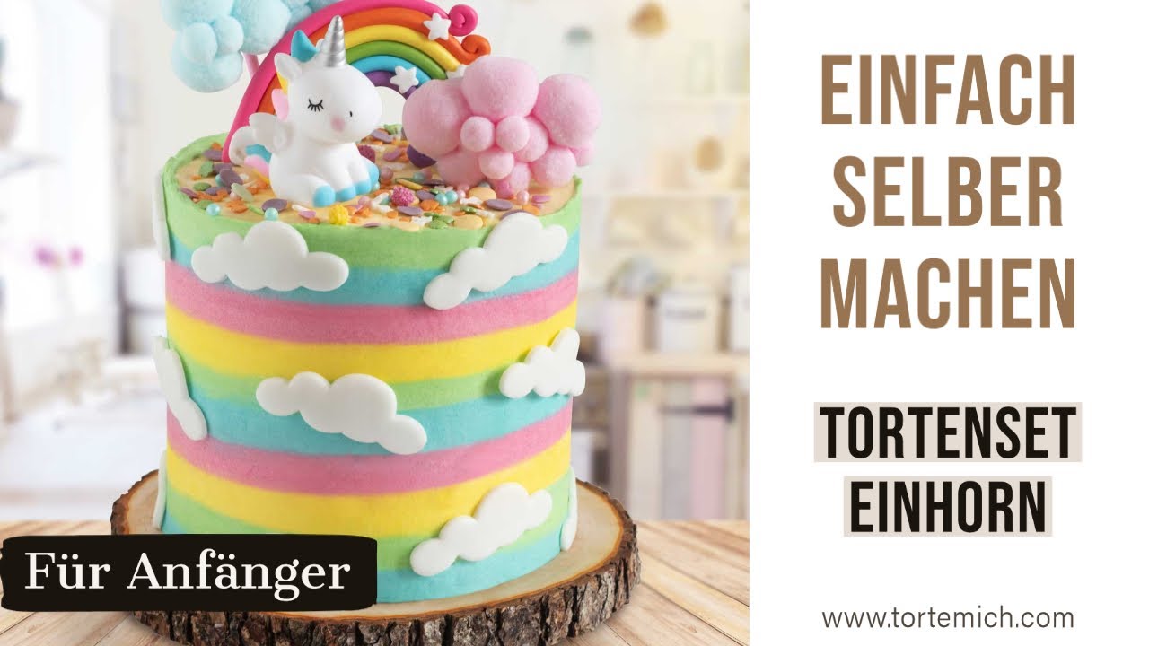 Diese Einhorn Torte ist gelingsicher! Für absolute Anfänger zum Selbermachen (auch ohne Fondant)