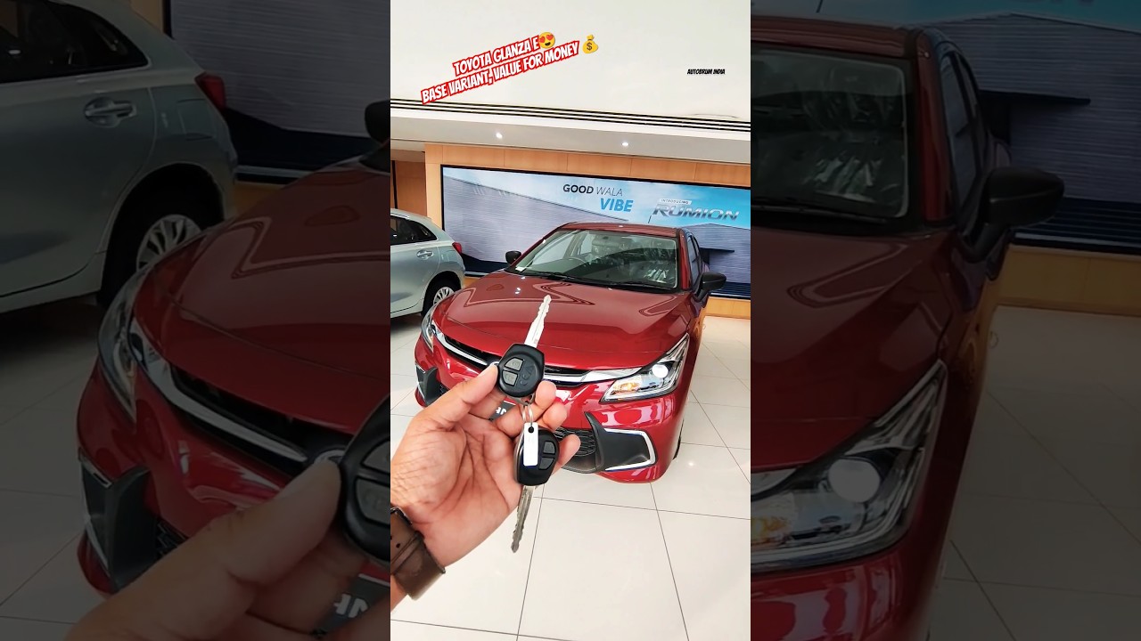All New Toyota Glanza E 😍Key Design 🗝️ Value For Money Variant, Base Variant ❤️💰 #toyota #glanza
