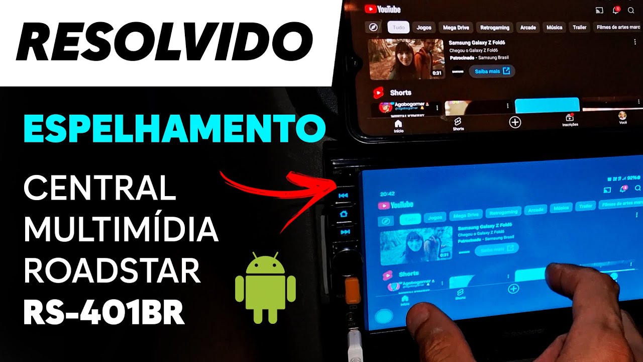 Como espelhar a tela do celular Android no Rádio multimídia Roadstar RS-401BR PLUS (Resolvido)