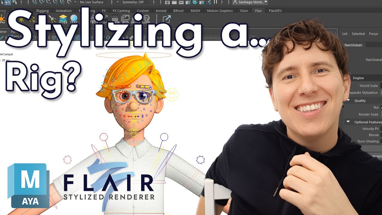 Setting Up Character Rigs for stylization with Flair for Maya