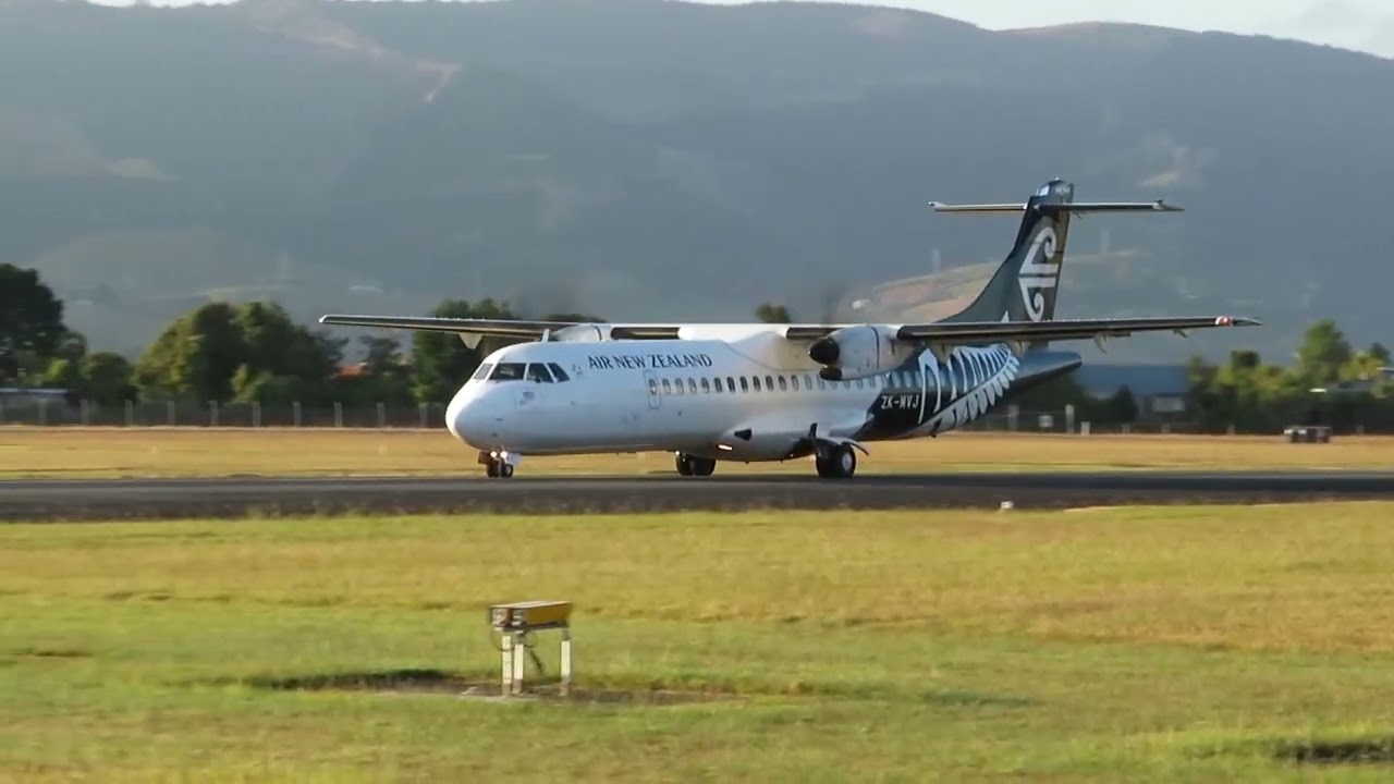 (Morning departure) Air New Zealand ATR 72-600 Takeoff Nelson Airport (NZNS)