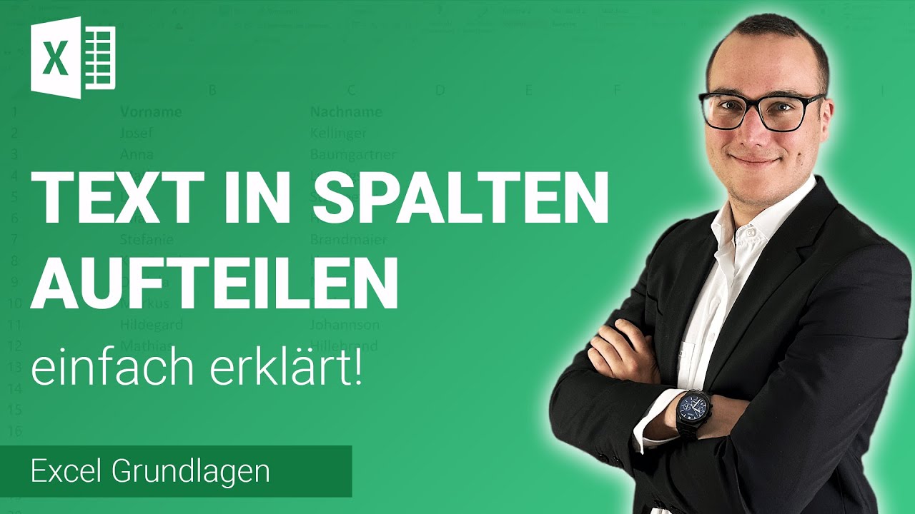 TEXT in SPALTEN aufteilen einfach erklärt | Lerne Microsoft Excel ✅