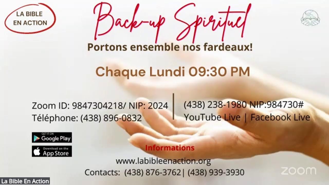 La Bible En Action - Back-Up Spirituel - 19 janvier 2026