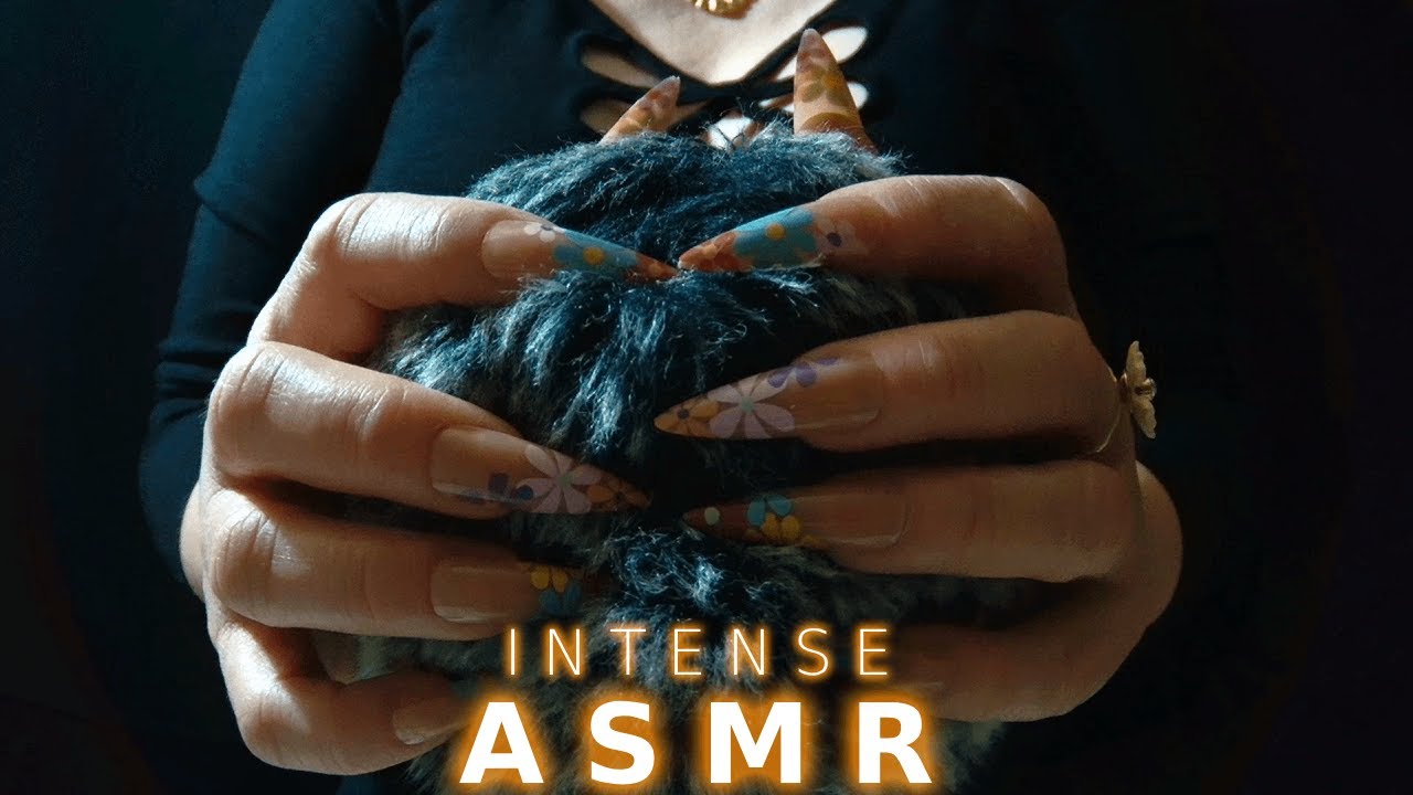 Rough ASMR | Fast and Intense Plucking and Scratching Triggers on Fluffy Mic with Long SHARP Nails!
